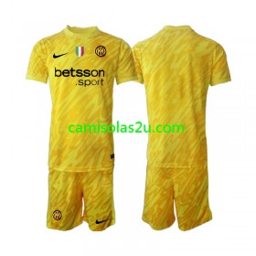 Camisolas de futebol Inter de Milão Guarda Redes Criança Equipamento Alternativa 2024/25 Manga Curta